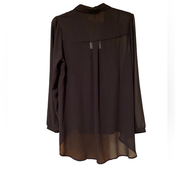 Dr2 Button Down Sheer Blouse - Picture 3 of 8